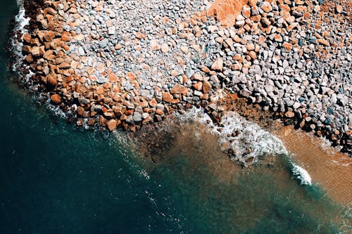 Fotografia Di Vista A Volo D'uccello Della Spiaggia