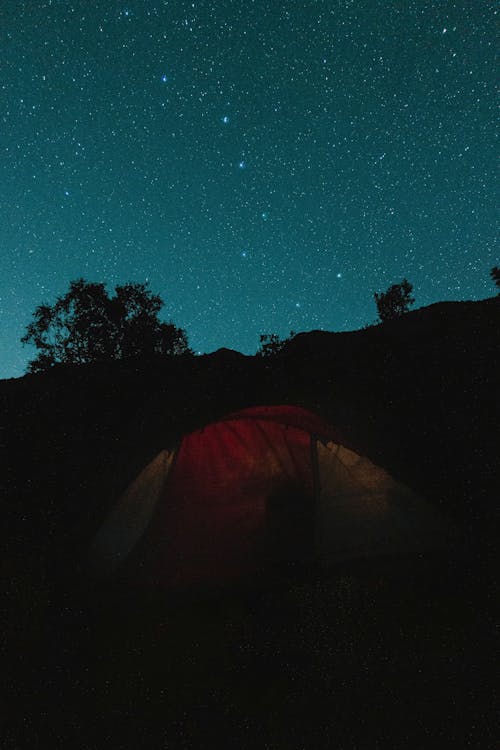 büyük kepçe, çadır, dağ içeren Ücretsiz stok fotoğraf