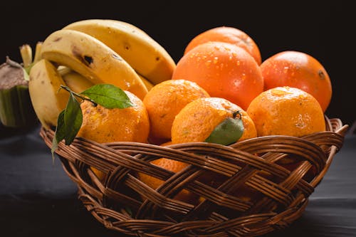 A Basket with Fruit 