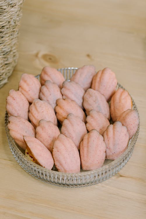 Madeleines on a Glass Tray