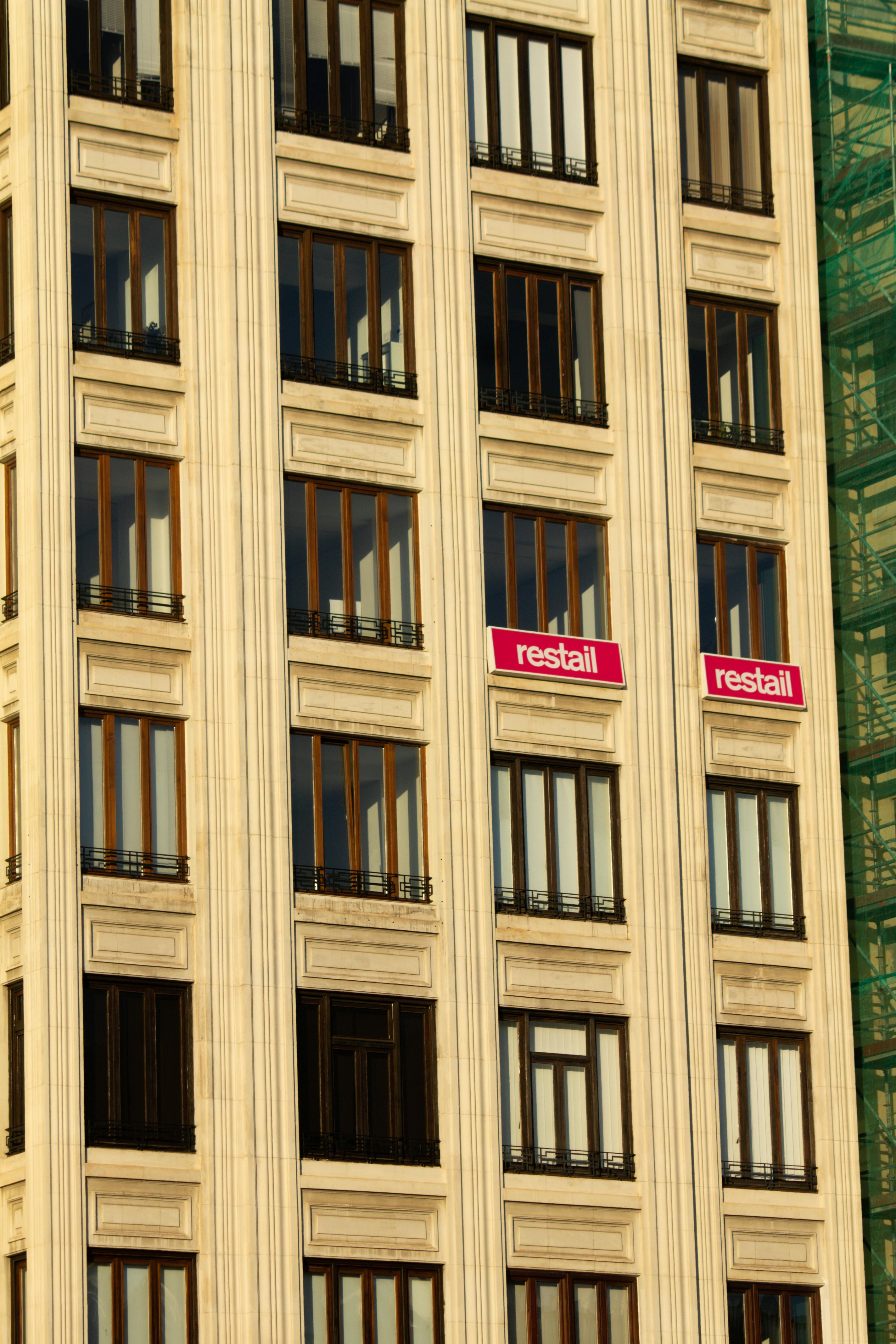 sunlit building wall