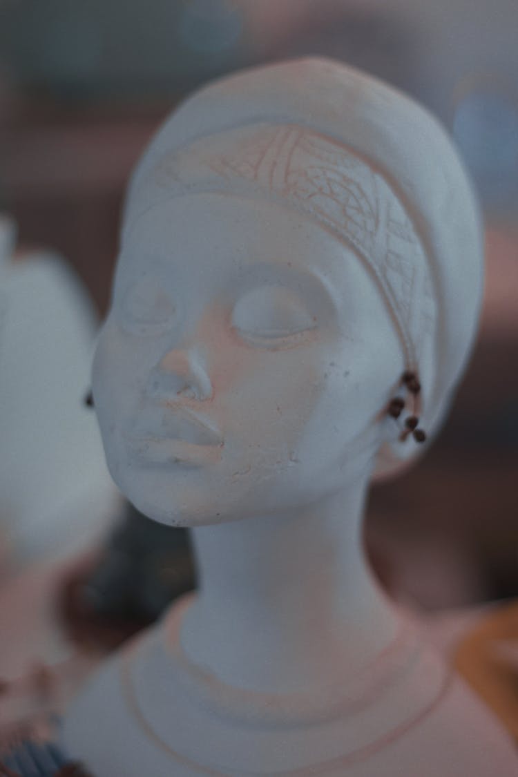 Close Up Of Marble Bust