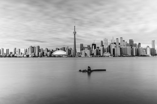 Free Panoramic View of Downtown Toronto, Ontario, Canada Stock Photo