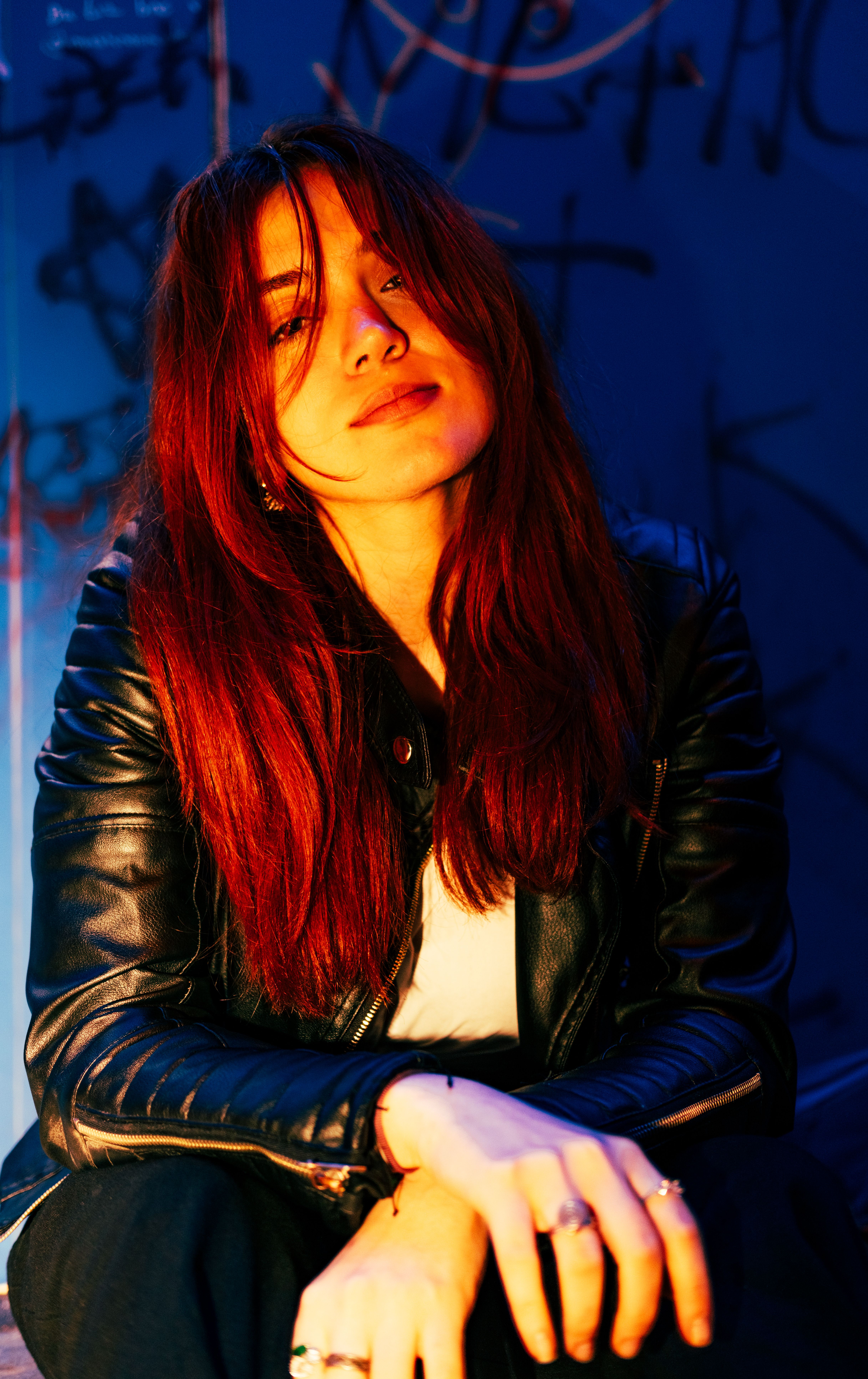 Woman Posing in Black Jacket · Free Stock Photo