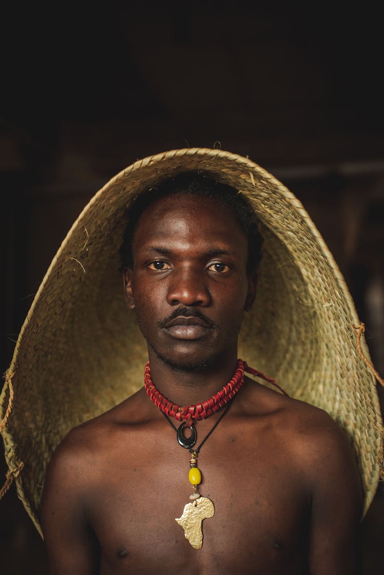 Portrait Of Man With Ethnic Accessories