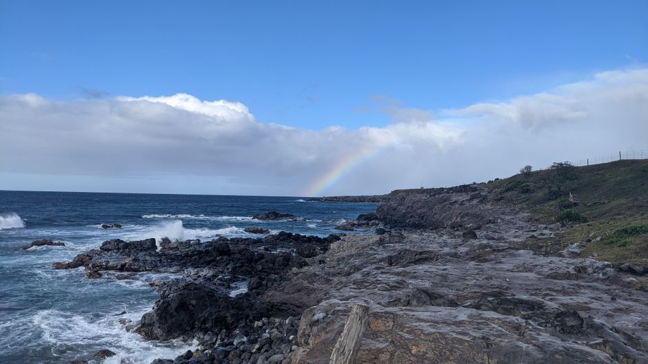 Rocky shoreline near Maui's North Shore