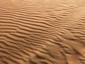 迪拜迷人的波纹沙丘，展现了沙漠自然的美丽与纹理