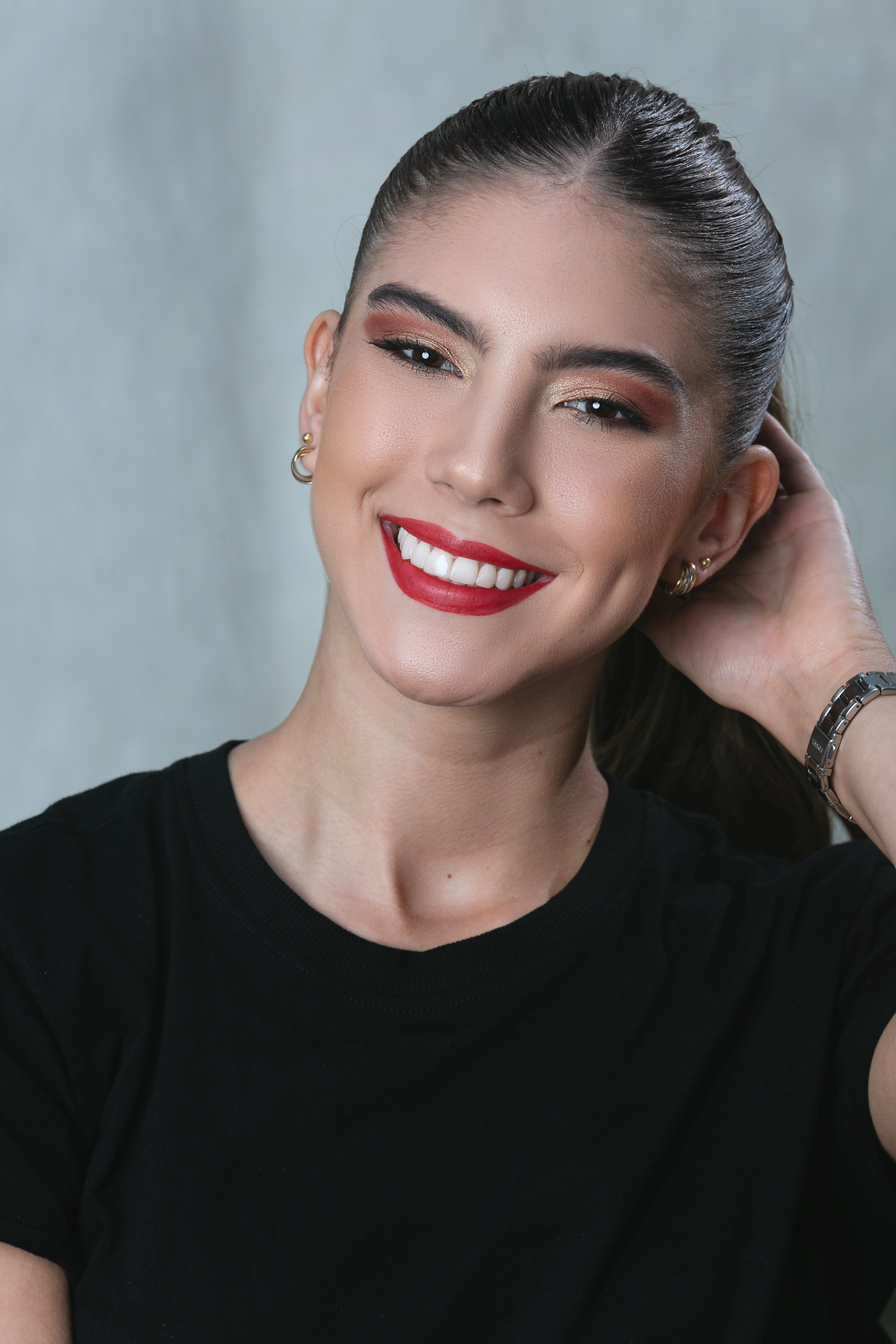 Portrait of a Young Elegant Woman Smiling · Free Stock Photo