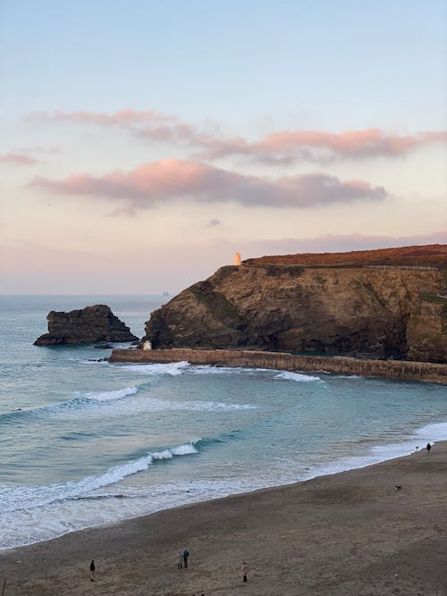 View of the Beach and a Cliff 