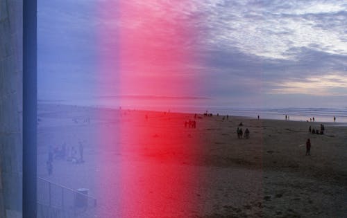 岸邊, 日落, 步行 的 免费素材图片