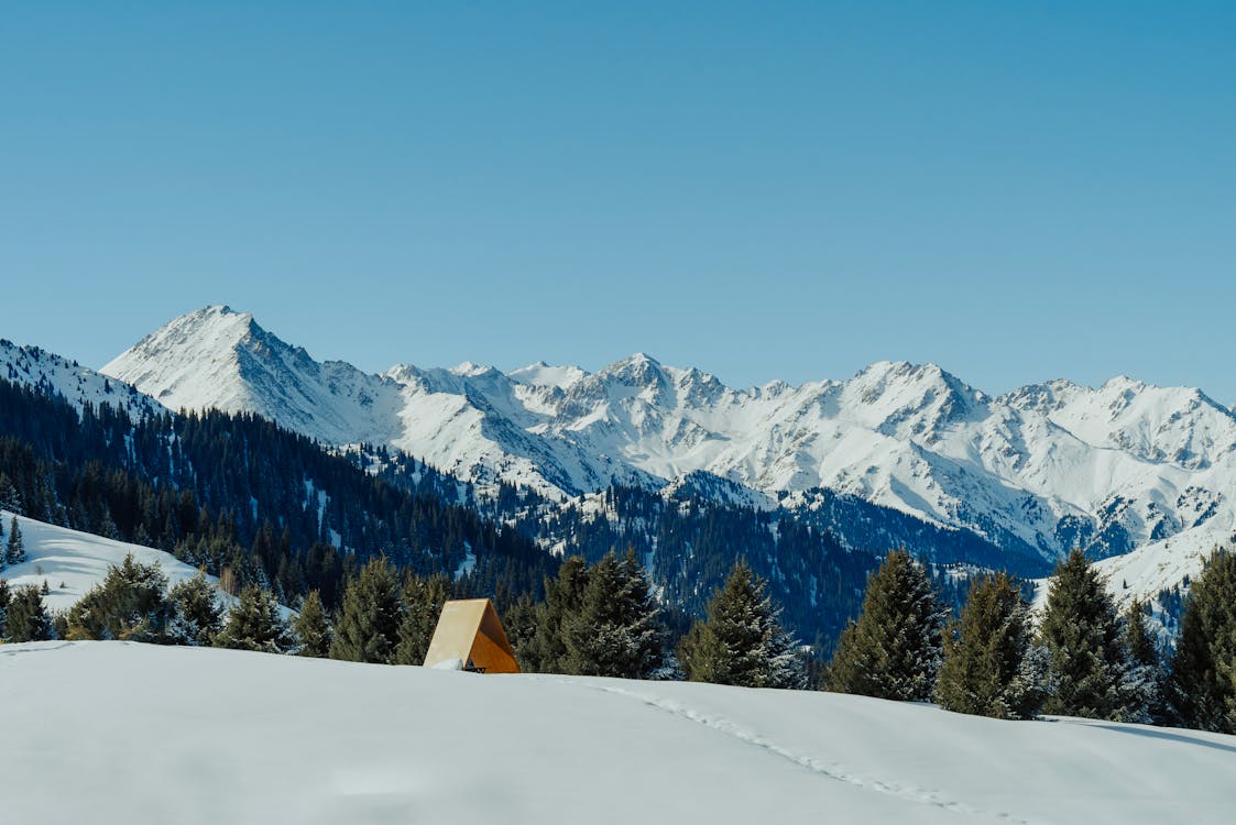 Free Winter Mountains in Snow in Nature Stock Photo