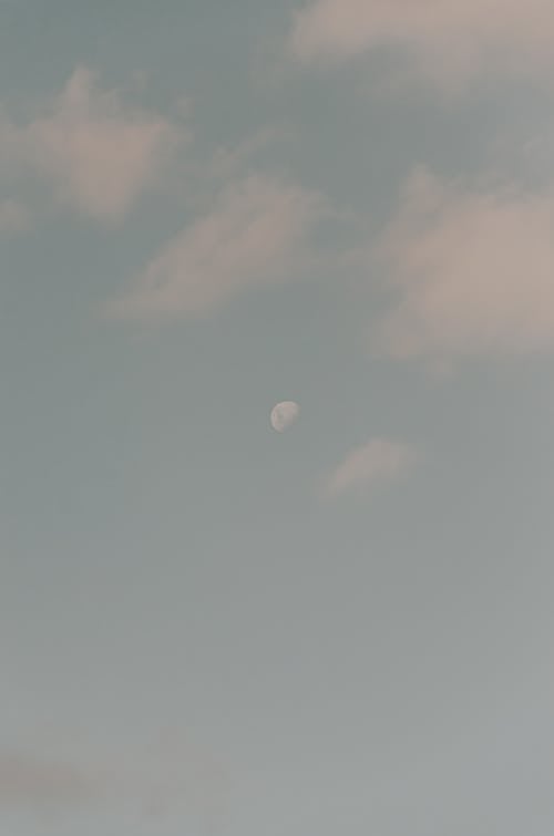 Moon in the Sky at Dusk 
