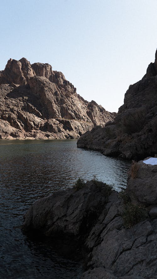 Mountains and River in the Valley 