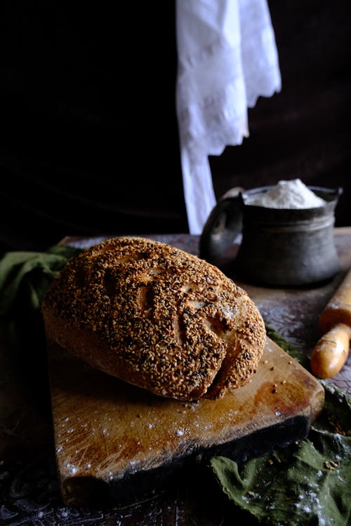 Loaf of Bread on the Cutting Board 