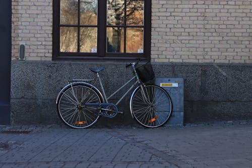 Bicycle Leaning against a Building 