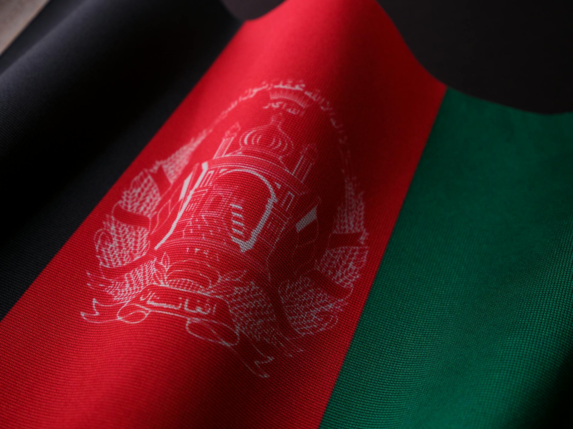 The national flag of Afghanistan