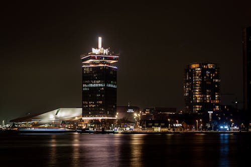 Amsterdam Sea Coast at Night