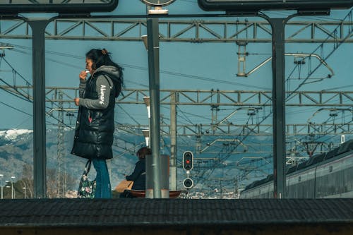 Woman on Train Station