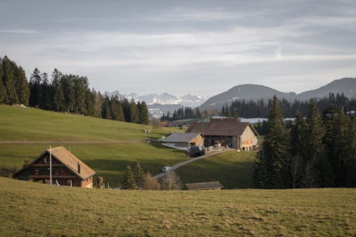 Landscape of a Mountain Village 