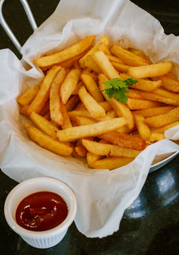 French Fries With Ketchup 