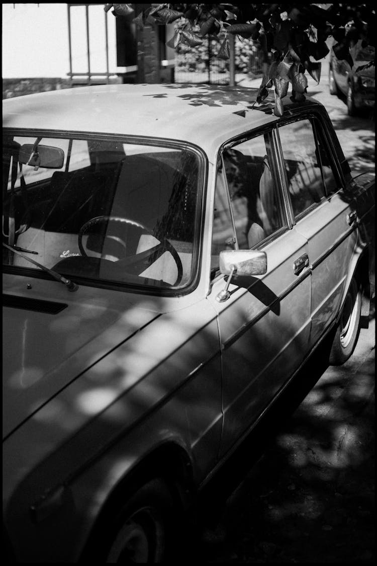 Retro Car On City Street