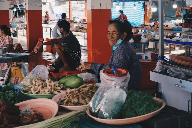 People On A Local Food Market