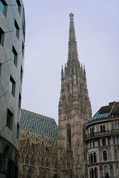 View of the Tower of the St. Stephens Cathedral, Vienna, Austria 