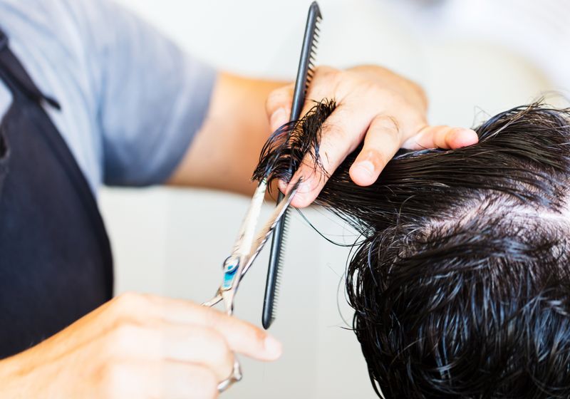 Frisch gestyltes Haar nach dem Friseurbesuch