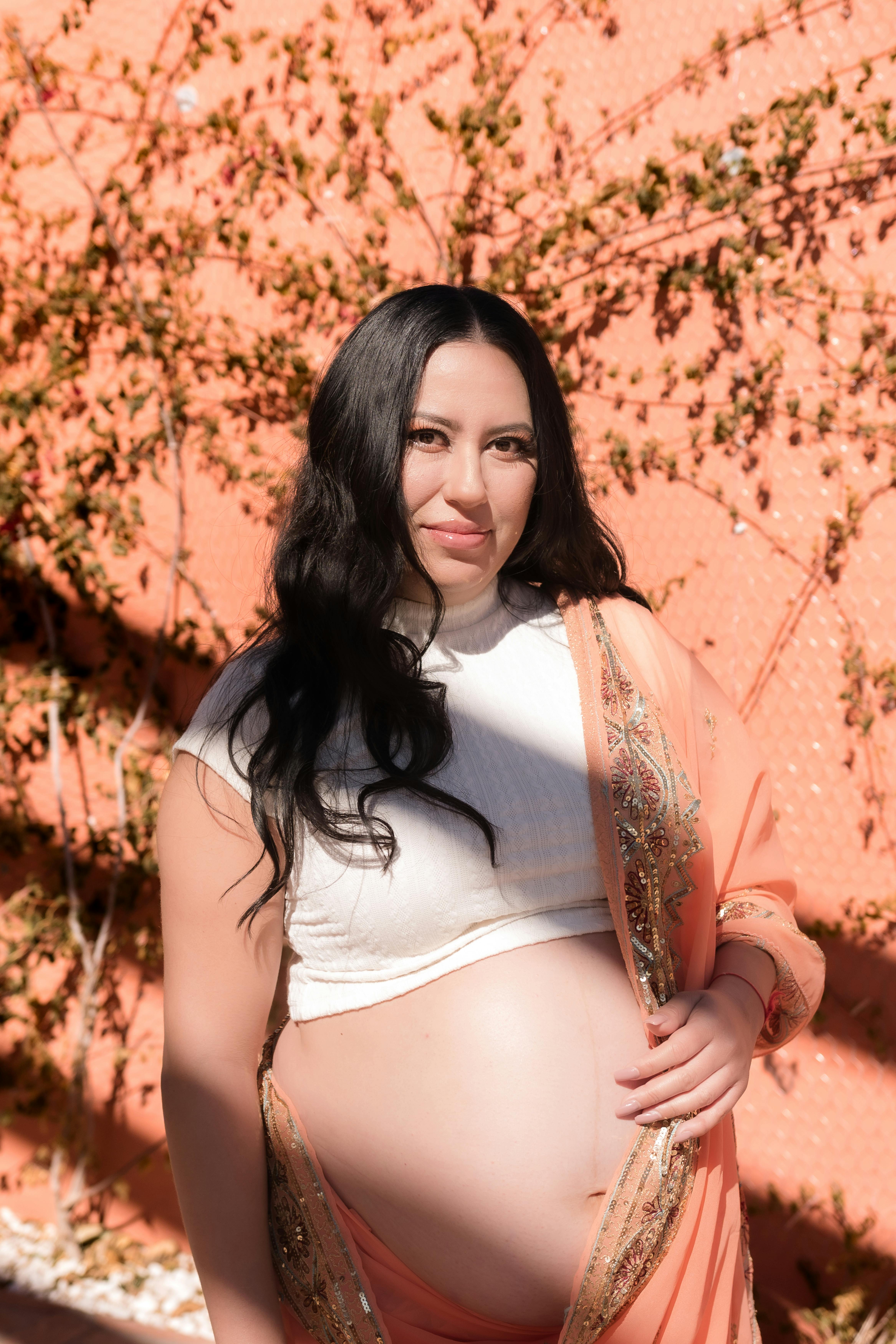 expecting woman posing for a portrait