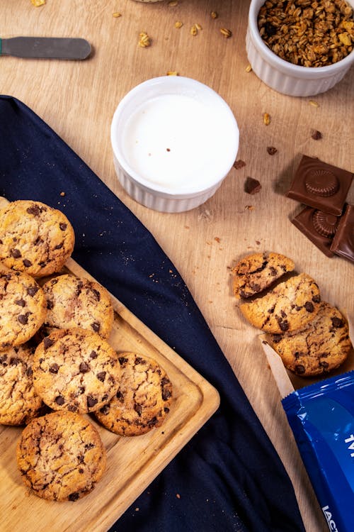 Chocolate Chip Cookies with Milk