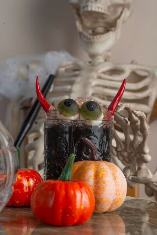 Cocktail with Halloween Decoration