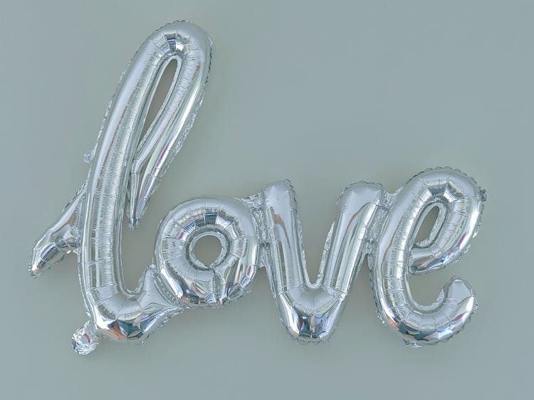 Love Silver Balloon