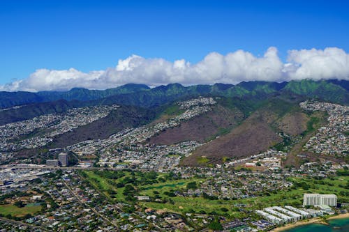 Free Aerial View of Honolulu Stock Photo