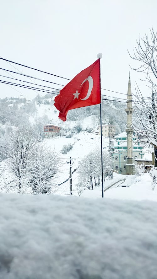 Foto d'estoc gratuïta de bandera, hivern, neu