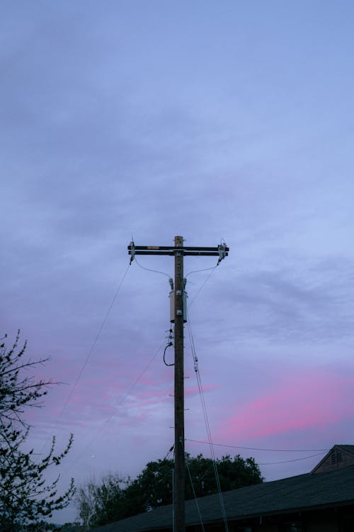 Electricity Pole at Dusk 