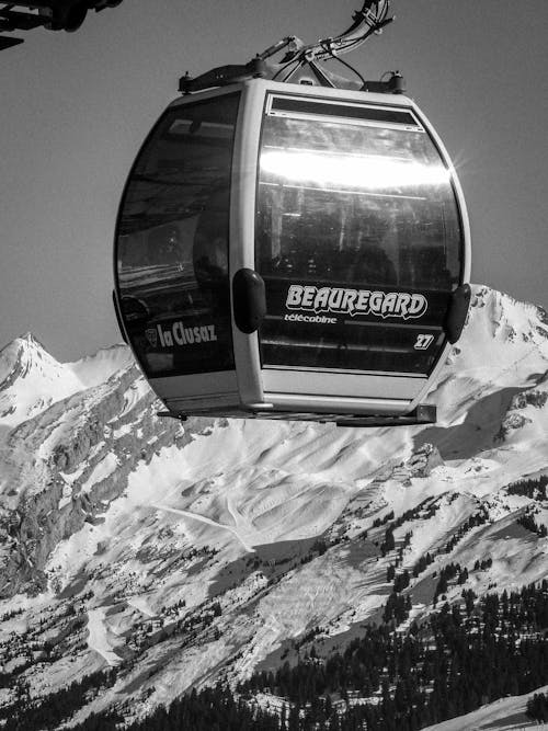 Foto stok gratis angkat gondola, angkutan, hitam & putih