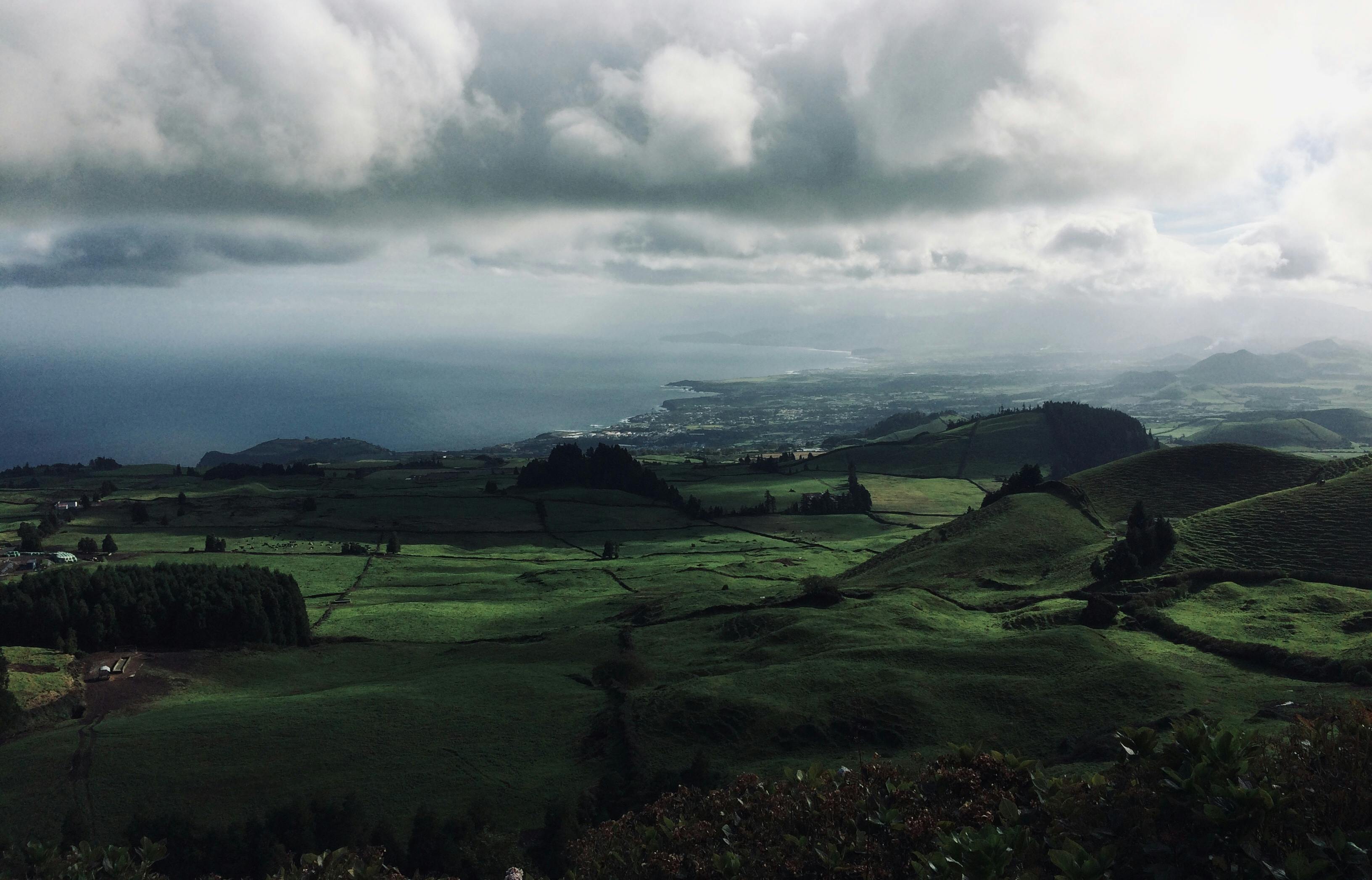 Free stock photo of island green fields