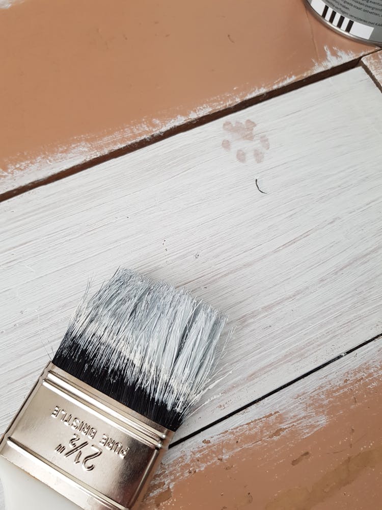 White Paint On Wooden Surface