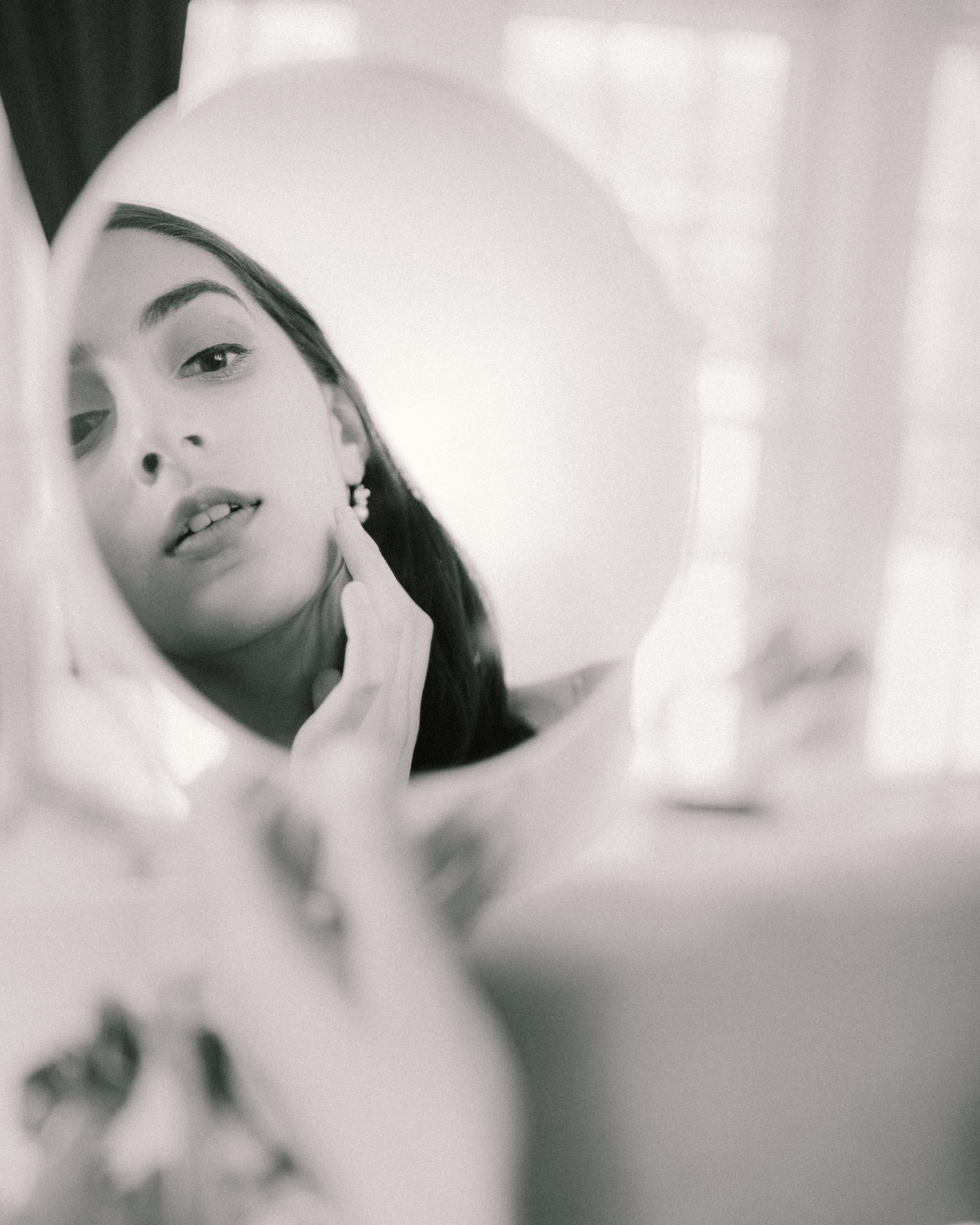 Young Woman Reflection in Mirror · Free Stock Photo