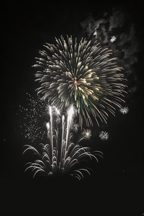 Foto d'estoc gratuïta de any nou, celebració, espectacle de focs artificials