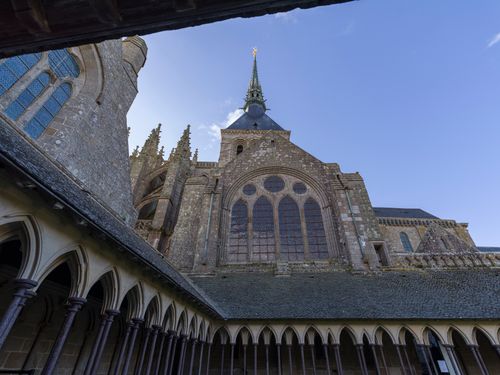 Free Mont Saint-Michel abbey Stock Photo