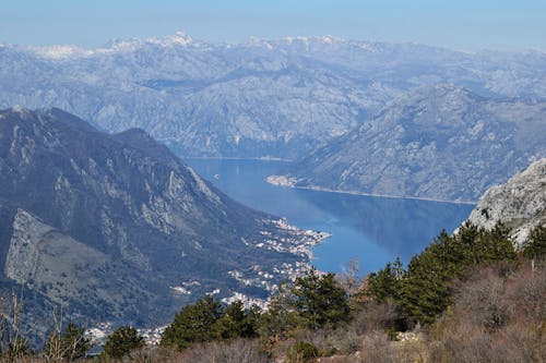 Lake in Valley among Hills