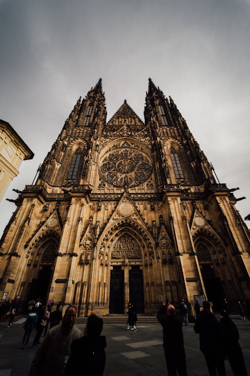 Facade of the St. Vitus Cathedral, Prague, Czech Republic