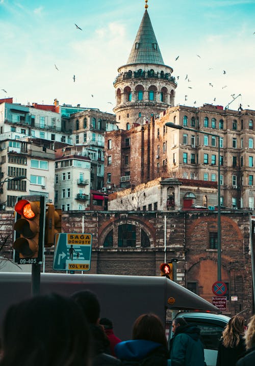 Kostnadsfri bild av galatatornet, gata, istanbul
