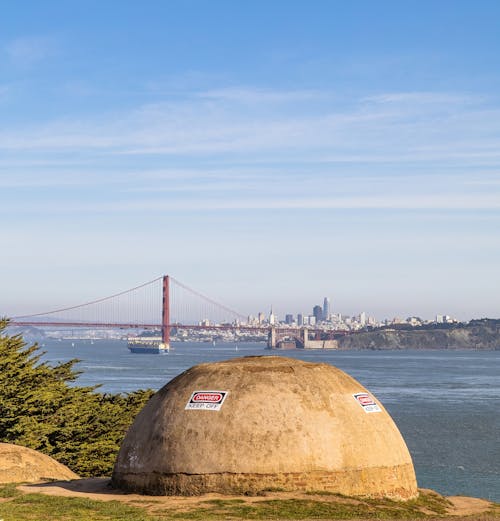 Ingyenes stockfotó felhők, függőleges lövés, Golden Gate híd témában