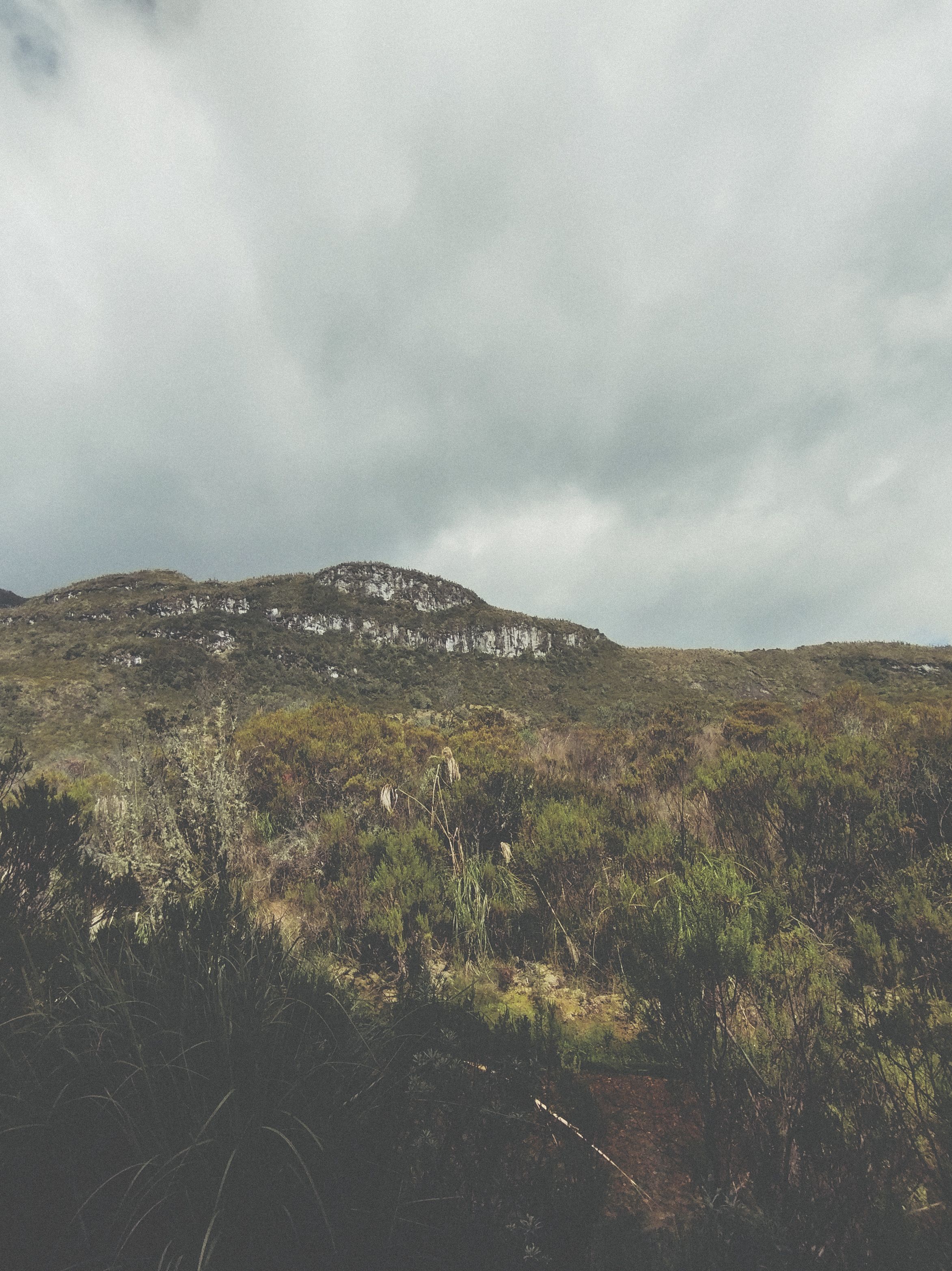 Breathtaking view of the natural landscape in Murillo, Colombia with overcast skies.