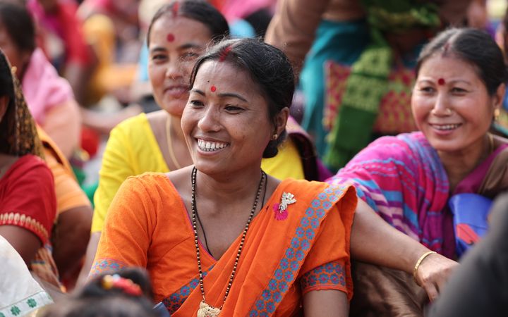 Women at a community gathering