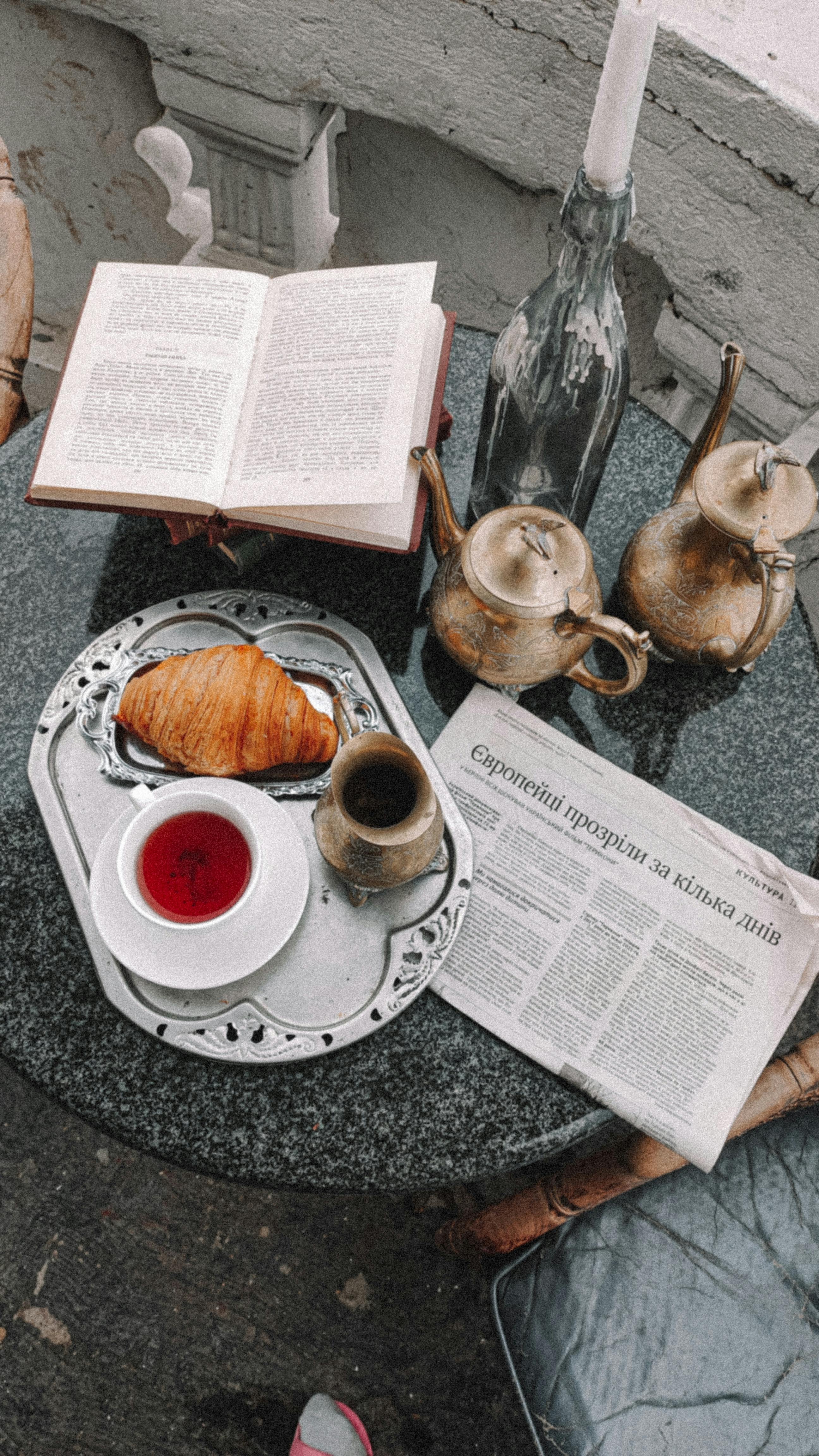 Breakfast On Cafe Table · Free Stock Photo