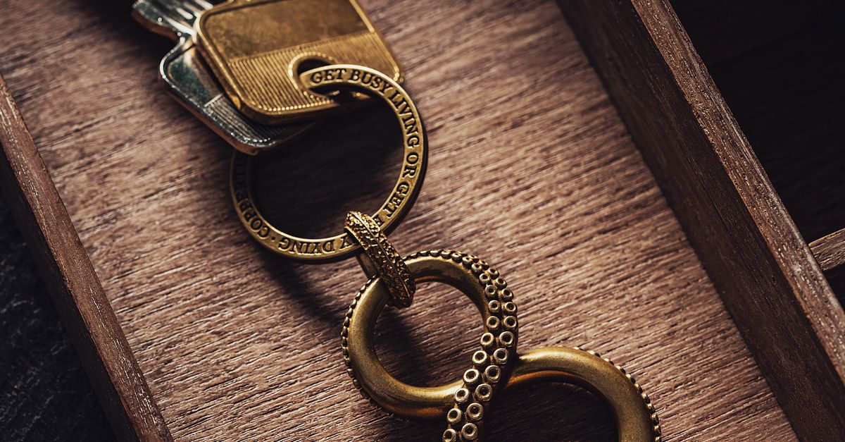 Key Chain For Drawer Key Octopus Infinity Keychain with Keys in Wooden Drawer · Free Stock Photo