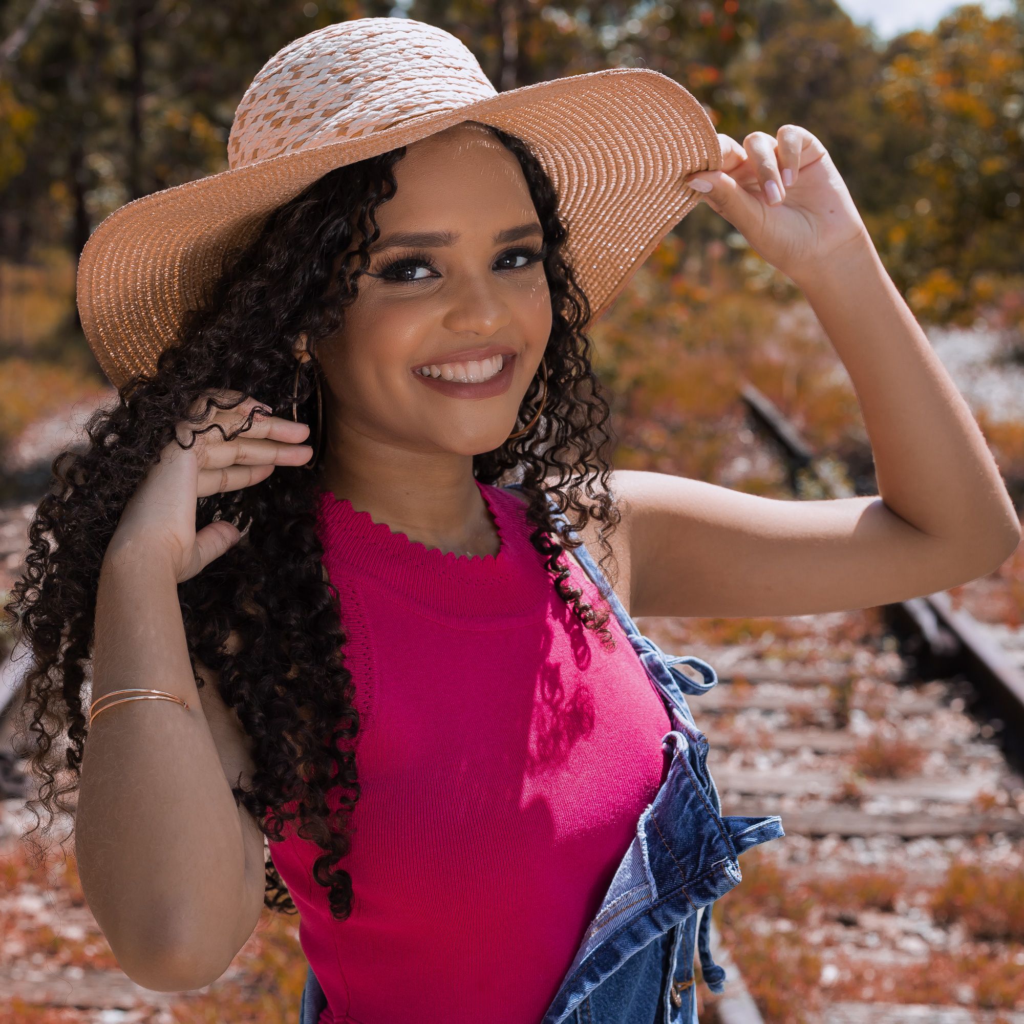 Beautiful Woman in Straw Hat · Free Stock Photo